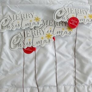 Ashland Merry Christmas Sign with Gold and Red Accents